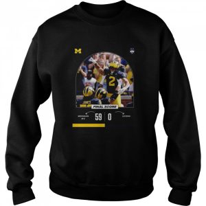 Michigan 59 vs 0 Uconn Final Score game day 2022 shirt 4