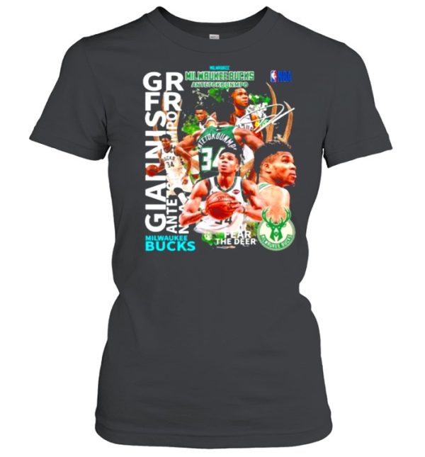 Milwuakee Antetokonmpo NBA Fear The Deer Bucks Shirt