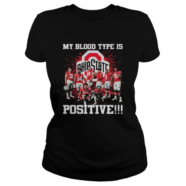 My Blood Type Is Positive Ohio State Shirt