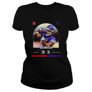 Nebraska 28 vs 31 Northwestern Final Score game day 2022 shirt