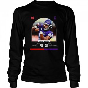 Nebraska 28 vs 31 Northwestern Final Score game day 2022 shirt 3