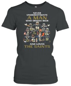 Never Underestimate A Man Who Drinks Beer And Loves The Saints shirt 2