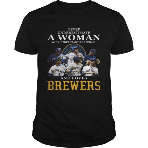 Never Underestimate A Woman Who Understands Baseball And Loves Brewers shirt