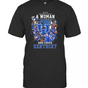 Never Underestimate A Woman Who Understands Basketball And Love Kentucky T-Shirt