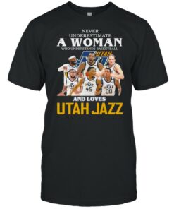 Never Underestimate A Woman Who Understands Basketball And Loves Utah Jazz Shirt 1