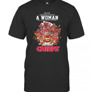 Never Underestimate A Woman Who Understands Football And Loves Chiefs T-Shirt