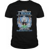 Never underestimate a Woman who understands football and loves Manchester City signatures shirt