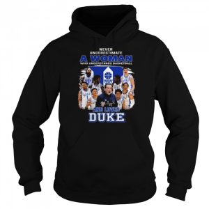 Never underestimate a woman who understands basketball and loves Duke Blue Devils signatures 2022 shirt 5