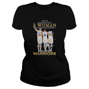 Never underestimate a woman who understands basketball and loves golden state warriors signatures shirt