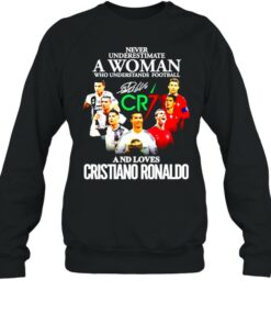 Never underestimate a woman who understands football and loves Cristiano Ronaldo shirt 4