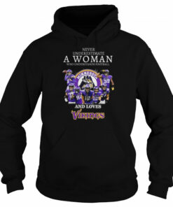 Never underestimate a woman who understands football and loves Minnesota Vikings signatures 2022 shirt 5