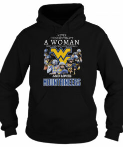 Never underestimate a woman who understands football and loves west virginia mountaineers signatures 2022 shirt 5