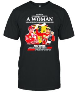 Never underestimate a woman who understands formula one and loves Scuderia Ferrari shirt 1