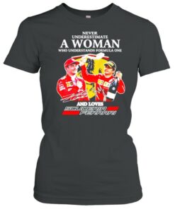 Never underestimate a woman who understands formula one and loves Scuderia Ferrari shirt 2