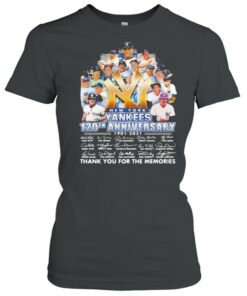 New York Yankees 120th Anniversary 1901 – 2021 Thank You For The Memories Shirt 1 New York Yankees 120th Anniversary 1901 2021 Thank You For The Memories Shirt 2