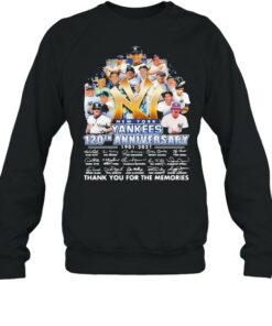 New York Yankees 120th Anniversary 1901 – 2021 Thank You For The Memories Shirt 3 New York Yankees 120th Anniversary 1901 2021 Thank You For The Memories Shirt 4