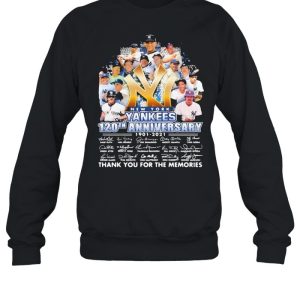 New York Yankees 120th Anniversary 1901 2021 Thank You For The Memories Shirt 4