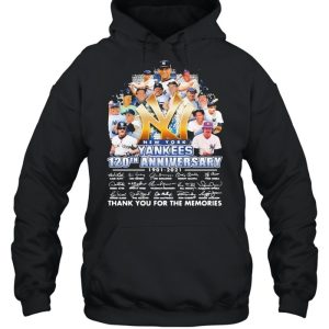 New York Yankees 120th Anniversary 1901 2021 Thank You For The Memories Shirt 5