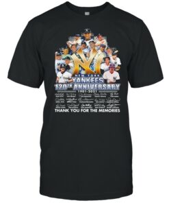 New York Yankees 120th Anniversary 1921 2021 Thank You For The Memories Signature shirt 1