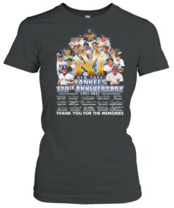 New York Yankees 120th Anniversary 1921 2021 Thank You For The Memories Signature shirt 2