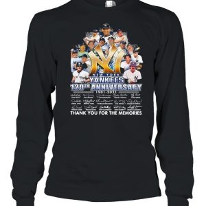 New York Yankees 120th Anniversary 1921 2021 Thank You For The Memories Signature shirt 3