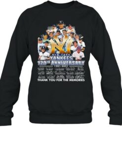 New York Yankees 120th Anniversary 1921 2021 Thank You For The Memories Signature shirt 4