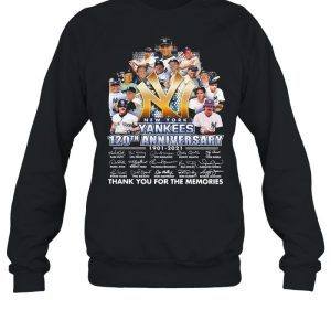 New York Yankees 120th Anniversary 1921 2021 Thank You For The Memories Signature shirt 4