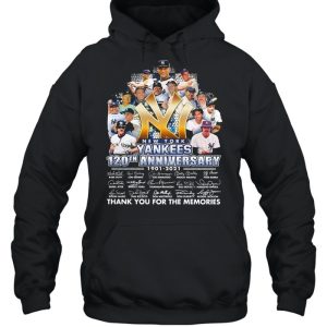 New York Yankees 120th Anniversary 1921 2021 Thank You For The Memories Signature shirt 5