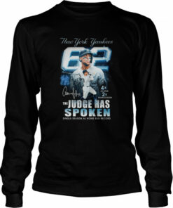 New York Yankees 62 The Judge has spoken single season Al home run record signature shirt 2 New York Yankees 62 The Judge has spoken single season Al home run record signature shirt 3