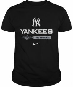 New York Yankees Nike 2022 Postseason Authentic Collection Dugout The Bronx Shirt 1
