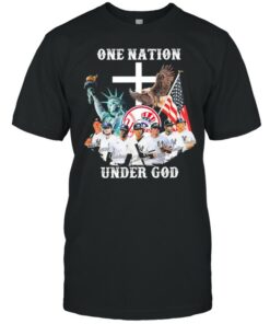New York Yankees One Nation Under God Signatures Shirt 1