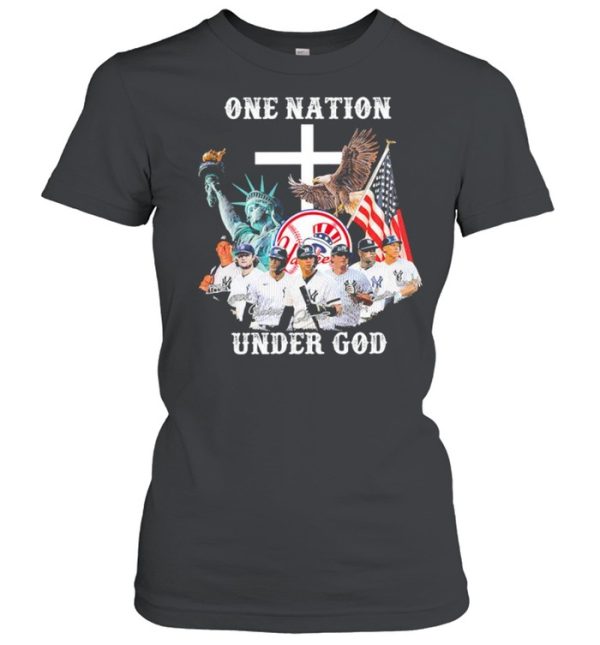 New York Yankees One Nation Under God Signatures Shirt