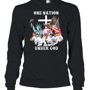 New York Yankees One Nation Under God Signatures Shirt 3