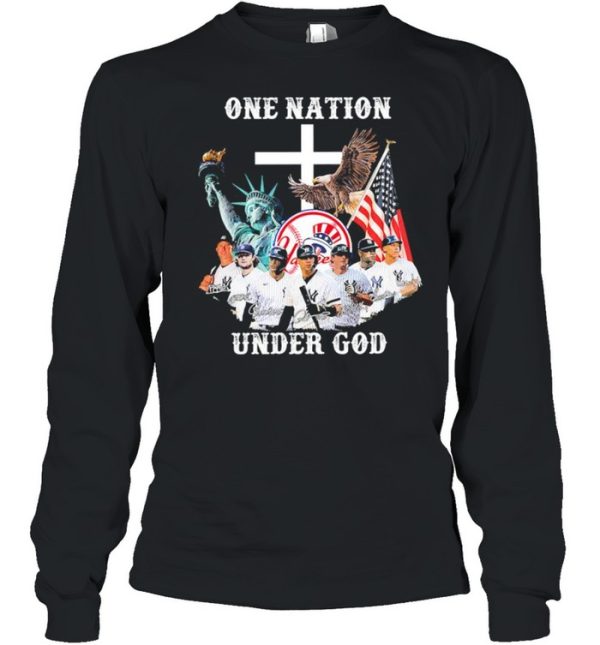 New York Yankees One Nation Under God Signatures Shirt