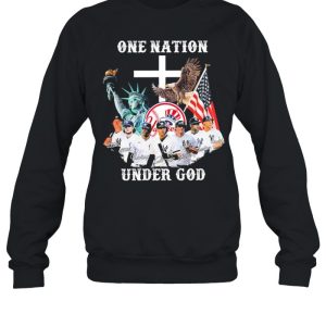 New York Yankees One Nation Under God Signatures Shirt 4