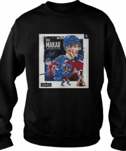 Nhl colorado avalanche cale makar the first career james norris memorial trophy shirt 4