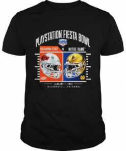 Notre Dame Fighting Irish vs Oklahoma State Cowboys 2022 Fiesta Bowl Matchup Coin Flip Shirt 1