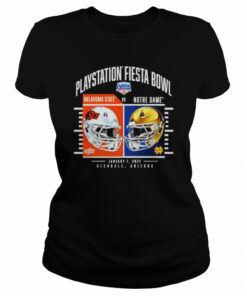 Notre Dame Fighting Irish vs Oklahoma State Cowboys 2022 Fiesta Bowl Matchup Coin Flip Shirt 2