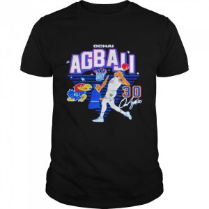 Ochai Agbaji Kansas Jayhawks Caricature Dunk Shirt