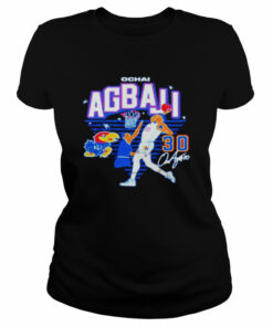 Ochai Agbaji Kansas Jayhawks Caricature Dunk Shirt 2
