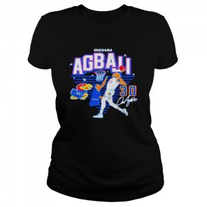 Ochai Agbaji Kansas Jayhawks Caricature Dunk Shirt