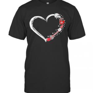 Ohio State Buckeyes Football Hearts T-Shirt