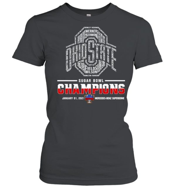 Ohio State Buckeyes sugar bowl champions 2021 mercedes benz superdome shirt