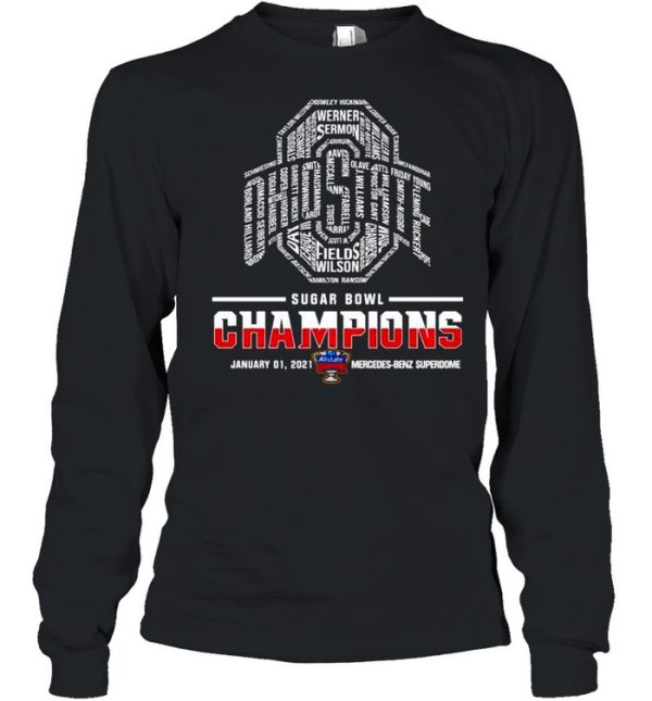 Ohio State Buckeyes sugar bowl champions 2021 mercedes benz superdome shirt