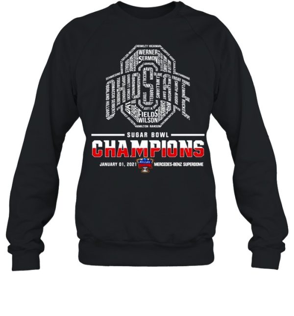 Ohio State Buckeyes sugar bowl champions 2021 mercedes benz superdome shirt