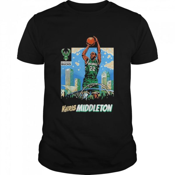 Original Bucks khris middleton skyline milwaukee bucks shirt