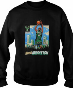 Original Bucks khris middleton skyline milwaukee bucks shirt 4