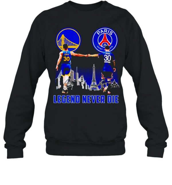 Paris Curry and Messi legend never die shirt