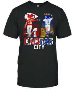 Patrick Mahomes KC Chiefs and Salvador Prez KC Royals signature shirt 1