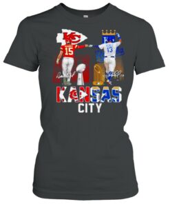 Patrick Mahomes KC Chiefs and Salvador Prez KC Royals signature shirt 2